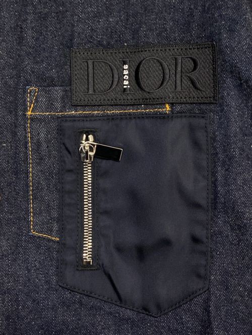 Dior（ディオール）Dior (ディオール) sacai (サカイ) コットン デニムジャケット インディゴ サイズ:50の古着・服飾アイテム