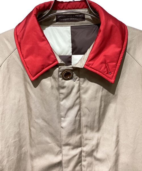 UNDERCOVER（アンダーカバー）UNDERCOVER (アンダーカバー) FRAGMENT DESIGN (フラグメントデザイン) 23AW patted stiff collar coat（パテッドステンカラーコート） カーキ サイズ:3の古着・服飾アイテム