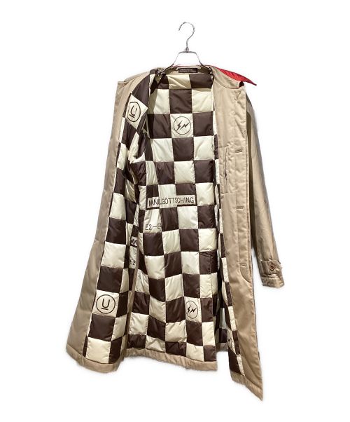 UNDERCOVER（アンダーカバー）UNDERCOVER (アンダーカバー) FRAGMENT DESIGN (フラグメントデザイン) 23AW patted stiff collar coat（パテッドステンカラーコート） カーキ サイズ:3の古着・服飾アイテム