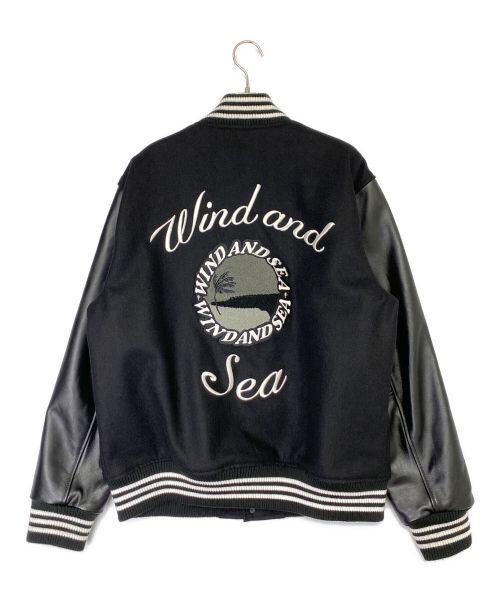 WIND AND SEA（ウィンダンシー）WIND AND SEA (ウィンド アンド シー) ヴァーシティジャケット ブラック サイズ:Lの古着・服飾アイテム