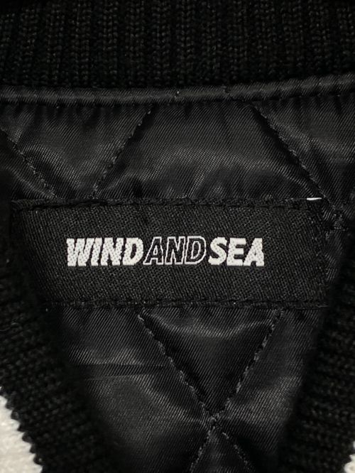 WIND AND SEA（ウィンダンシー）WIND AND SEA (ウィンド アンド シー) ヴァーシティジャケット ブラック サイズ:Lの古着・服飾アイテム