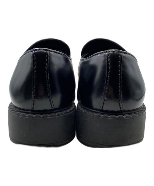 PRADA（プラダ）PRADA (プラダ) チョコレート ブラッシュドレザー ローファー ブラック サイズ:8の古着・服飾アイテム