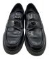 PRADA (プラダ) チョコレート ブラッシュドレザー ローファー ブラック サイズ:8：50000円
