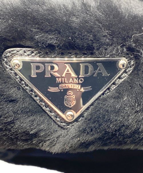 PRADA（プラダ）PRADA (プラダ) トライアングルプレートハット ブラック サイズ:XLの古着・服飾アイテム
