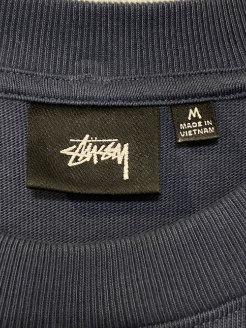 stussy（ステューシー）stussy (ステューシー) CONTRAST SLEEVE CREW BLACK ネイビー サイズ:Mの古着・服飾アイテム