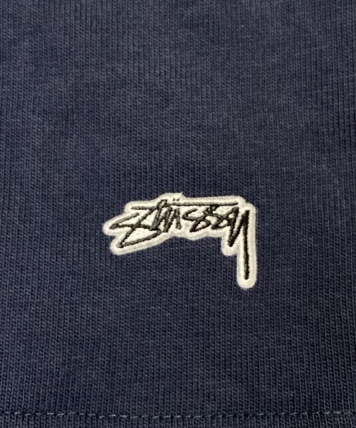 stussy（ステューシー）stussy (ステューシー) CONTRAST SLEEVE CREW BLACK ネイビー サイズ:Mの古着・服飾アイテム