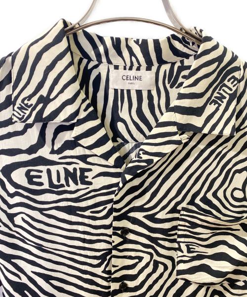 CELINE（セリーヌ）CELINE (セリーヌ) ゼブラアロハシャツ ホワイト サイズ:36の古着・服飾アイテム