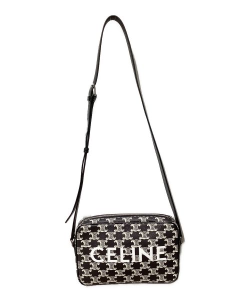 CELINE（セリーヌ）CELINE (セリーヌ) Triomphe Canvas Medium Messenger Bag（トリオンフ キャンバス ミディアム メッセンジャー バッグ） ブラック サイズ:-の古着・服飾アイテム
