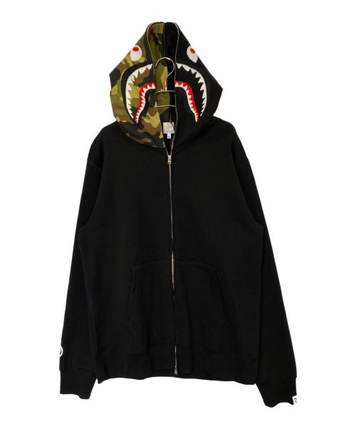 A BATHING APE（アベイシングエイプ）A BATHING APE (アベイシングエイプ) シャークフルジップパーカー ブラック サイズ:XL 未使用品の古着・服飾アイテム