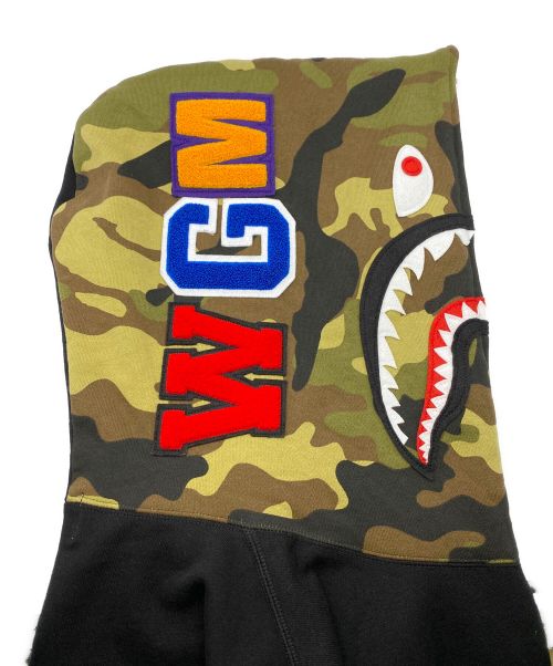 A BATHING APE（アベイシングエイプ）A BATHING APE (アベイシングエイプ) シャークフルジップパーカー ブラック サイズ:XL 未使用品の古着・服飾アイテム