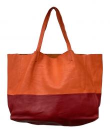 CELINE（セリーヌ）の古着「ホリゾンタル カバ トートバック」｜オレンジ