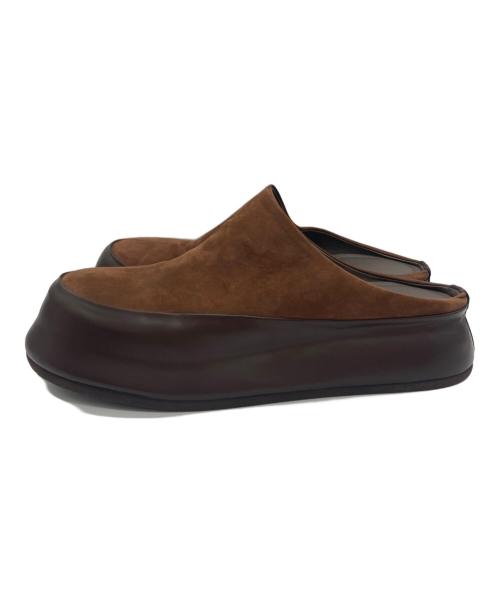 jacquemus（ジャックムス）JACQUEMUS (ジャックムス) スカルプテッド ミュール ブラウン サイズ:41の古着・服飾アイテム