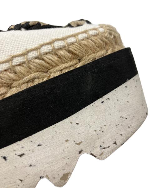 STELLA McCARTNEY（ステラマッカートニー）STELLA McCARTNEY (ステラマッカートニー) エスパドリーユ プラットフォーム キャンバス シューズ ホワイト サイズ:38の古着・服飾アイテム