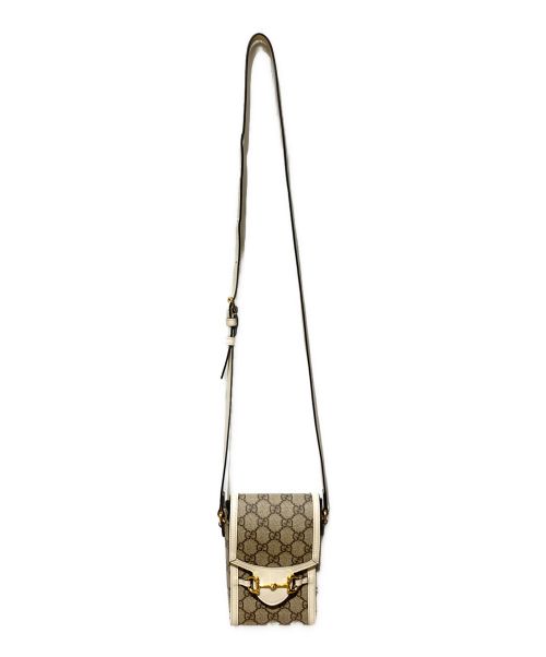 GUCCI（グッチ）GUCCI (グッチ) グッチ ホースビット 1955 ミニバッグ ベージュの古着・服飾アイテム