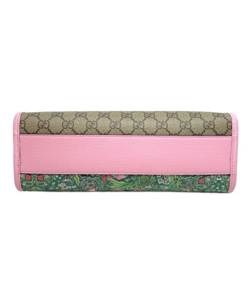 GUCCI（グッチ）GUCCI (グッチ) ヒグチユウコ (ヒグチユウコ) ×ヒグチユウコ ラビットプリント GGスプリームハンドバッグ ベージュ×ピンク サイズ:-の古着・服飾アイテム