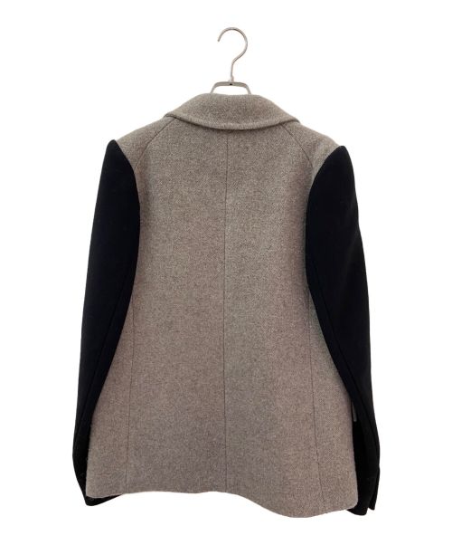 Maison Margiela（メゾンマルジェラ）Maison Margiela (メゾンマルジェラ) バイカラーショートコート ベージュ×ブラック サイズ:36の古着・服飾アイテム