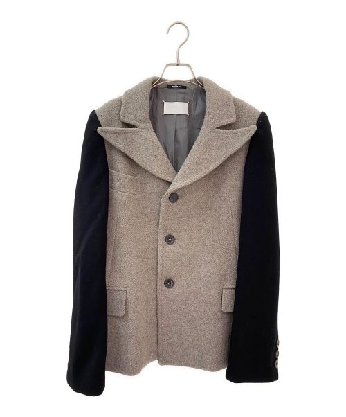 Maison Margiela（メゾンマルジェラ）Maison Margiela (メゾンマルジェラ) バイカラーショートコート ベージュ×ブラック サイズ:36の古着・服飾アイテム