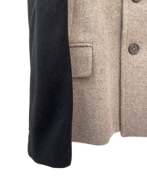 Maison Margiela（メゾンマルジェラ）Maison Margiela (メゾンマルジェラ) バイカラーショートコート ベージュ×ブラック サイズ:36の古着・服飾アイテム