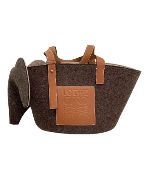 LOEWE（ロエベ）LOEWE (ロエベ) エレファントトートバッグ ブラウンの古着・服飾アイテム