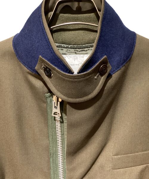 sacai（サカイ）sacai (サカイ) SUITING MA-1（スーチングMA1） カーキ サイズ:2の古着・服飾アイテム