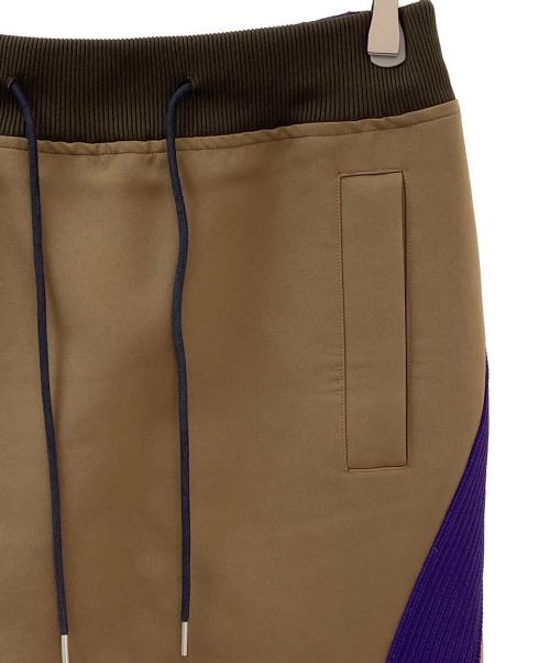 sacai（サカイ）sacai (サカイ) Technical Jersey Skirt ブラウン サイズ:3の古着・服飾アイテム