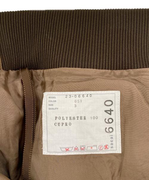 sacai（サカイ）sacai (サカイ) Technical Jersey Skirt ブラウン サイズ:3の古着・服飾アイテム