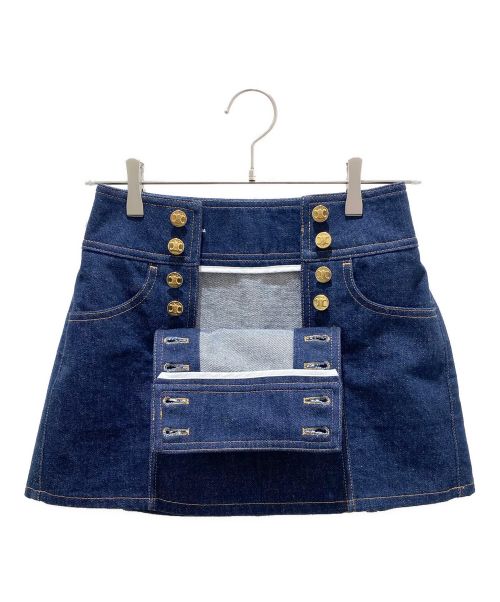 CELINE（セリーヌ）CELINE (セリーヌ) デニムスカート インディゴ サイズ:26の古着・服飾アイテム