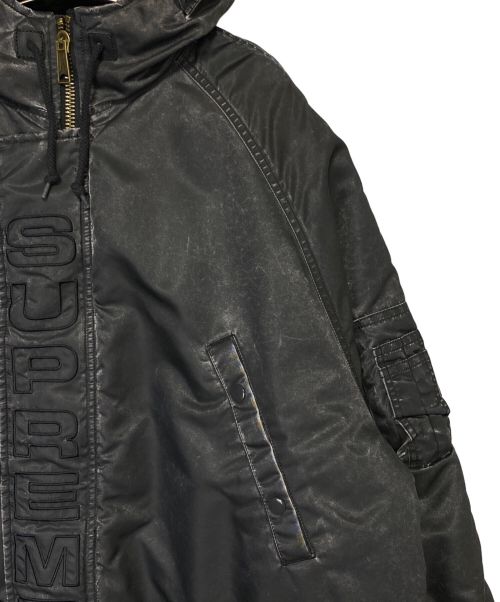 SUPREME（シュプリーム）SUPREME (シュプリーム) Washed Flight Satin N-3B Parka（ウォッシュド フライト サテン N-3B パーカー） グレー サイズ:Lの古着・服飾アイテム