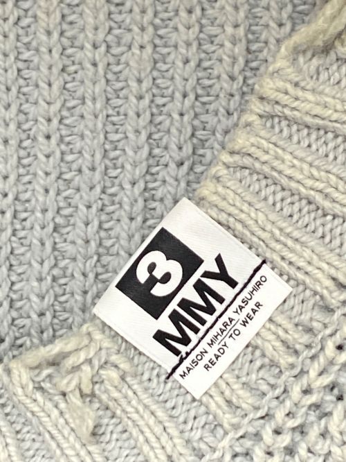 MIHARA YASUHIRO（ミハラヤスヒロ）MIHARA YASUHIRO (ミハラヤスヒロ) Bleached Knit Sweater (ブリーチニットスウェット) スカイブルー サイズ:46の古着・服飾アイテム
