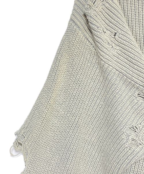 MIHARA YASUHIRO（ミハラヤスヒロ）MIHARA YASUHIRO (ミハラヤスヒロ) Bleached Knit Sweater (ブリーチニットスウェット) スカイブルー サイズ:46の古着・服飾アイテム