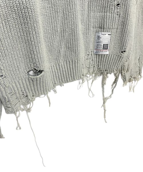 MIHARA YASUHIRO（ミハラヤスヒロ）MIHARA YASUHIRO (ミハラヤスヒロ) Bleached Knit Sweater (ブリーチニットスウェット) スカイブルー サイズ:46の古着・服飾アイテム