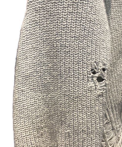 MIHARA YASUHIRO（ミハラヤスヒロ）MIHARA YASUHIRO (ミハラヤスヒロ) Bleached Knit Sweater (ブリーチニットスウェット) スカイブルー サイズ:46の古着・服飾アイテム