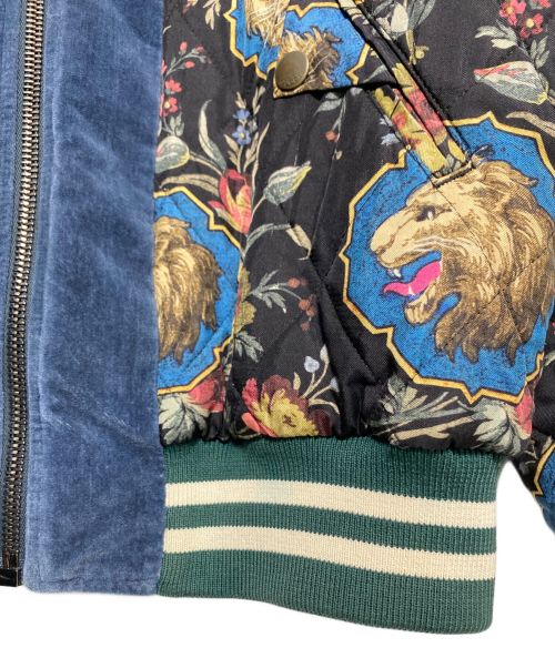GUCCI（グッチ）GUCCI (グッチ) ライオンガーデンシルクボンバージャケット マルチカラー サイズ:50の古着・服飾アイテム