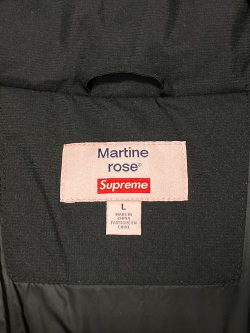 SUPREME（シュプリーム）SUPREME (シュプリーム) MARTINE ROSE (マーティン・ローズ) Down Puffer Jacket ブラック サイズ:Lの古着・服飾アイテム