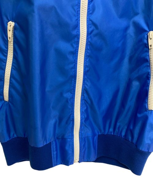 CELINE（セリーヌ）CELINE (セリーヌ) ロゴナイロンパーカー ブルー×レッド サイズ:44の古着・服飾アイテム