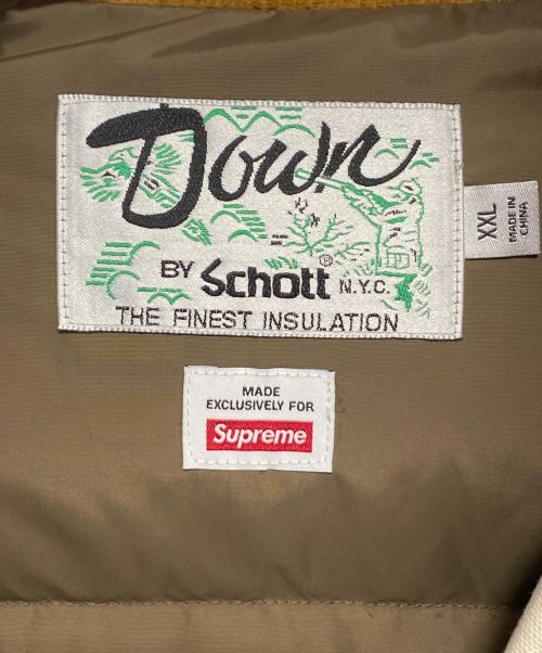 SUPREME（シュプリーム）SUPREME (シュプリーム) Schott (ショット) Canvas Down Trucker Jacket アイボリー サイズ:XXLの古着・服飾アイテム
