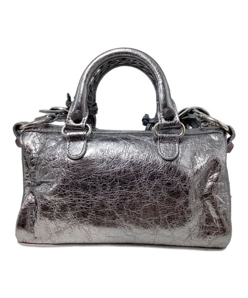 BALENCIAGA（バレンシアガ）BALENCIAGA (バレンシアガ) LE CAGOLE 2WAY handbag（ル･カゴール 2ウェイハンドバッグ） シルバーの古着・服飾アイテム