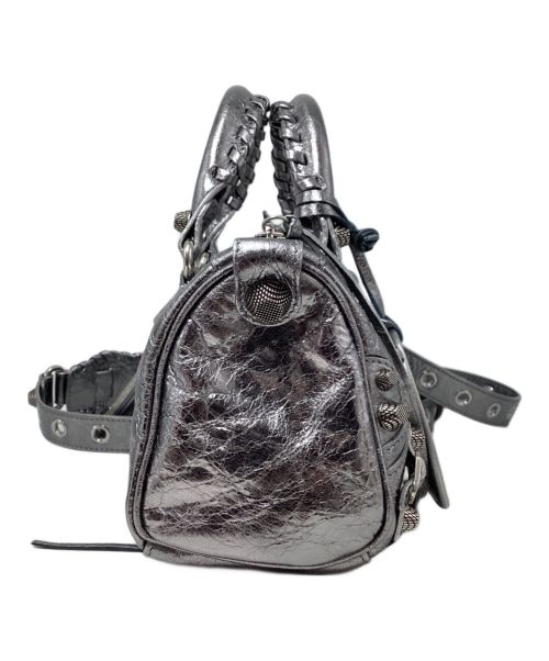 BALENCIAGA（バレンシアガ）BALENCIAGA (バレンシアガ) LE CAGOLE 2WAY handbag（ル･カゴール 2ウェイハンドバッグ） シルバーの古着・服飾アイテム