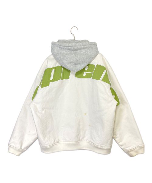 SUPREME（シュプリーム）SUPREME (シュプリーム) Hooded Twill Varsity Jacket ホワイト サイズ:Lの古着・服飾アイテム