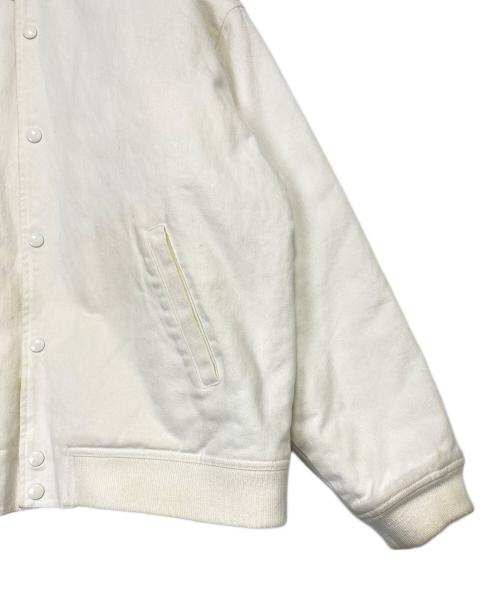 SUPREME（シュプリーム）SUPREME (シュプリーム) Hooded Twill Varsity Jacket ホワイト サイズ:Lの古着・服飾アイテム