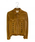 Saint Laurent Parisサンローランパリ）の古着「ジップスウェードレザージャケット/15SS/エディスリマン/Archive」｜カーキ