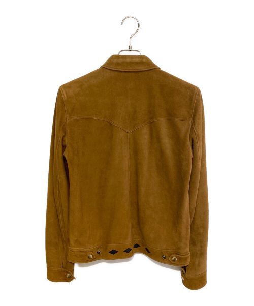 Saint Laurent Paris（サンローランパリ）Saint Laurent Paris (サンローランパリ) ジップスウェードレザージャケット/15SS/エディスリマン/Archive カーキ サイズ:46の古着・服飾アイテム