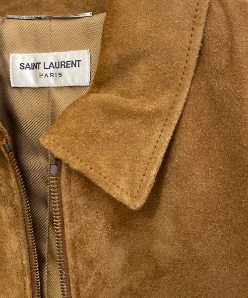 Saint Laurent Paris（サンローランパリ）Saint Laurent Paris (サンローランパリ) ジップスウェードレザージャケット/15SS/エディスリマン/Archive カーキ サイズ:46の古着・服飾アイテム