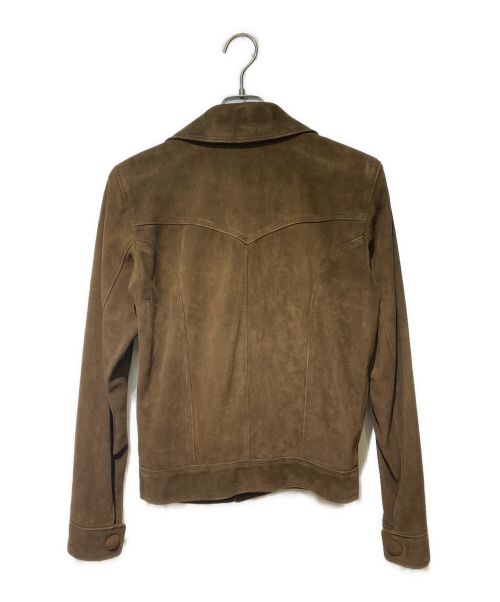 Saint Laurent Paris（サンローランパリ）Saint Laurent Paris (サンローランパリ) ゴートスキンレザー スエード ハンティングジャケット ブラウン サイズ:44の古着・服飾アイテム