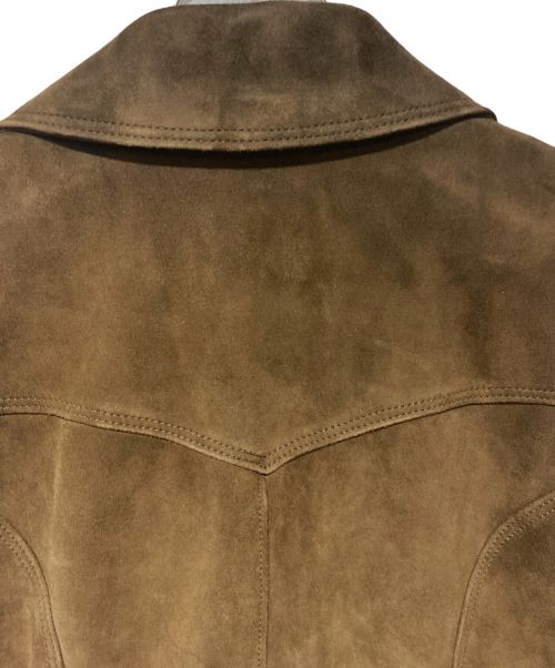 Saint Laurent Paris（サンローランパリ）Saint Laurent Paris (サンローランパリ) ゴートスキンレザー スエード ハンティングジャケット ブラウン サイズ:44の古着・服飾アイテム