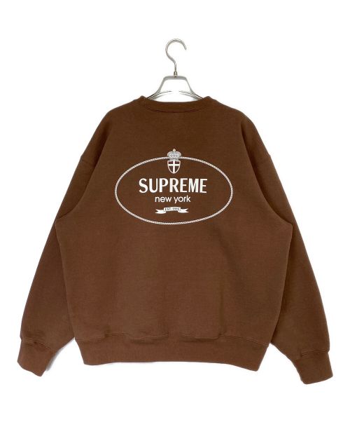 SUPREME（シュプリーム）SUPREME (シュプリーム) Crest Crewneck ブラウン サイズ:Lの古着・服飾アイテム