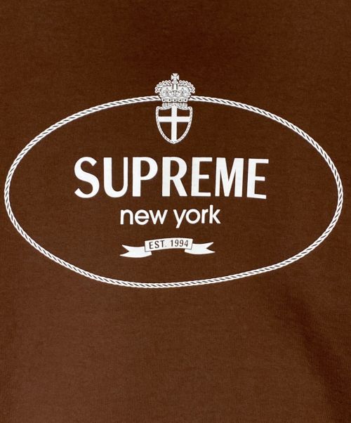 SUPREME（シュプリーム）SUPREME (シュプリーム) Crest Crewneck ブラウン サイズ:Lの古着・服飾アイテム