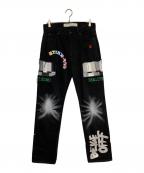OFFWHITE×EV BRAVADOオフホワイト×エブ ブラバド）の古着「RELAXED JENS」｜ブラック