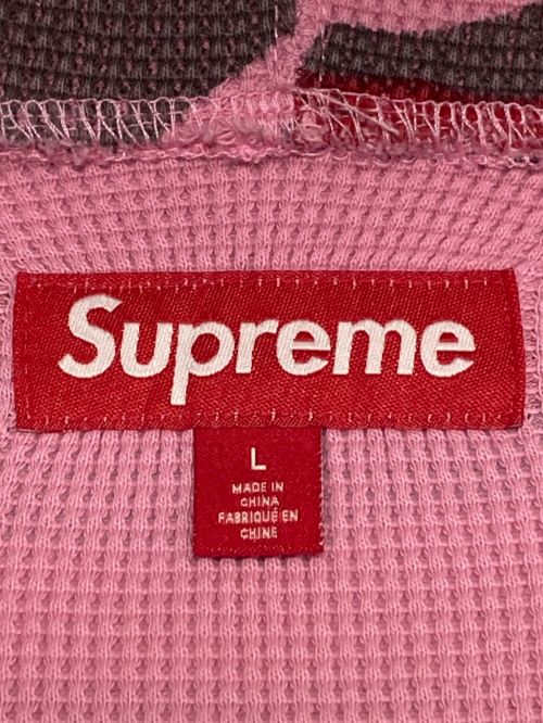 SUPREME（シュプリーム）SUPREME (シュプリーム) Hooded Zip Up Thermal ピンク サイズ:Lの古着・服飾アイテム