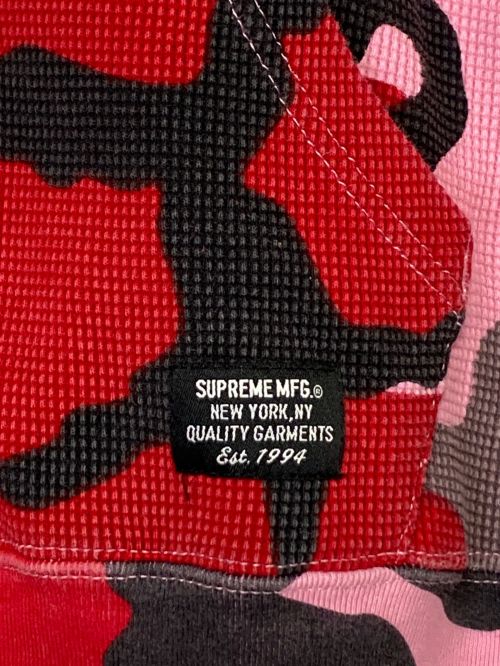 SUPREME（シュプリーム）SUPREME (シュプリーム) Hooded Zip Up Thermal ピンク サイズ:Lの古着・服飾アイテム